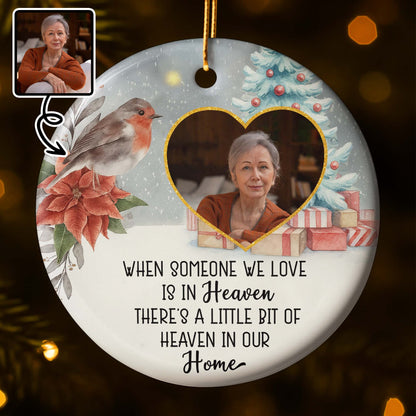 When Someone We Love Is In Heaven, Bird, Poinsettia, Christmas Tree