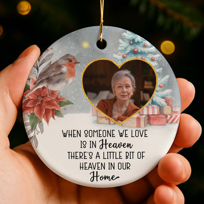 When Someone We Love Is In Heaven, Bird, Poinsettia, Christmas Tree