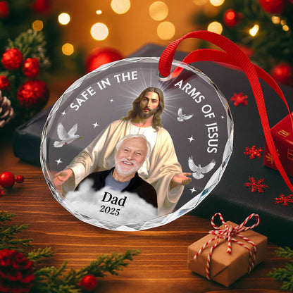Safe In The Arms Of Jesus With Dove Design