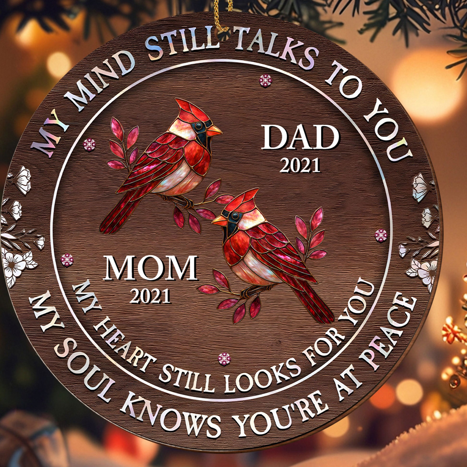 My Mind Still Talks To You With Cardinals And Flowers