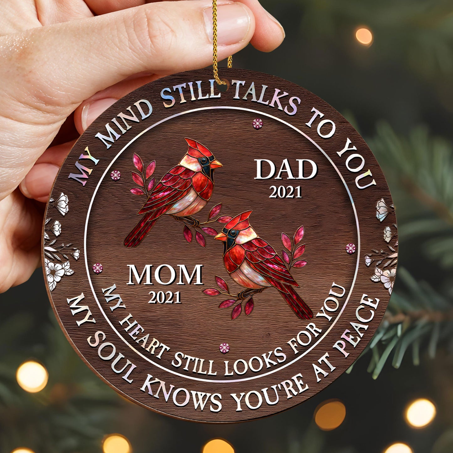 My Mind Still Talks To You With Cardinals And Flowers