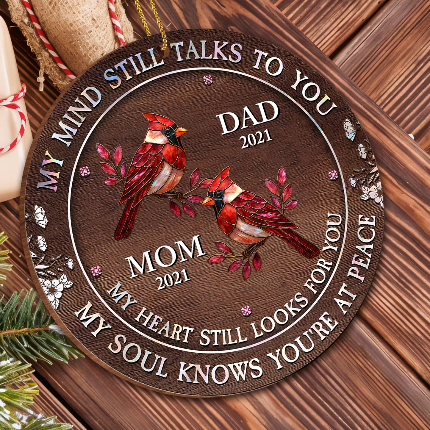 My Mind Still Talks To You With Cardinals And Flowers