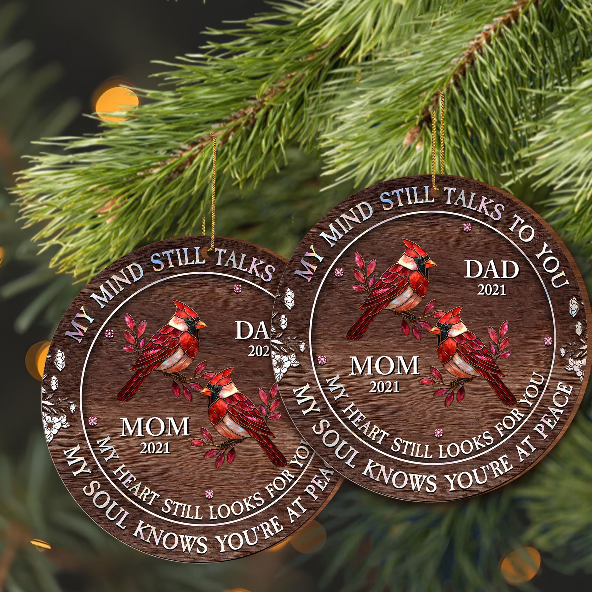 My Mind Still Talks To You With Cardinals And Flowers