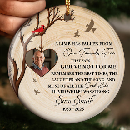 A Limb Has Fallen From Our Family Tree, Heart And Birds Design