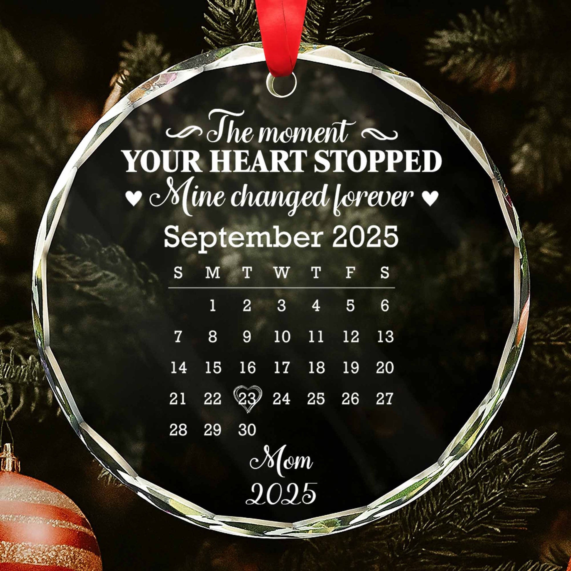 The Moment Your Heart Stopped, Mine Changed Forever, Calendar Heart