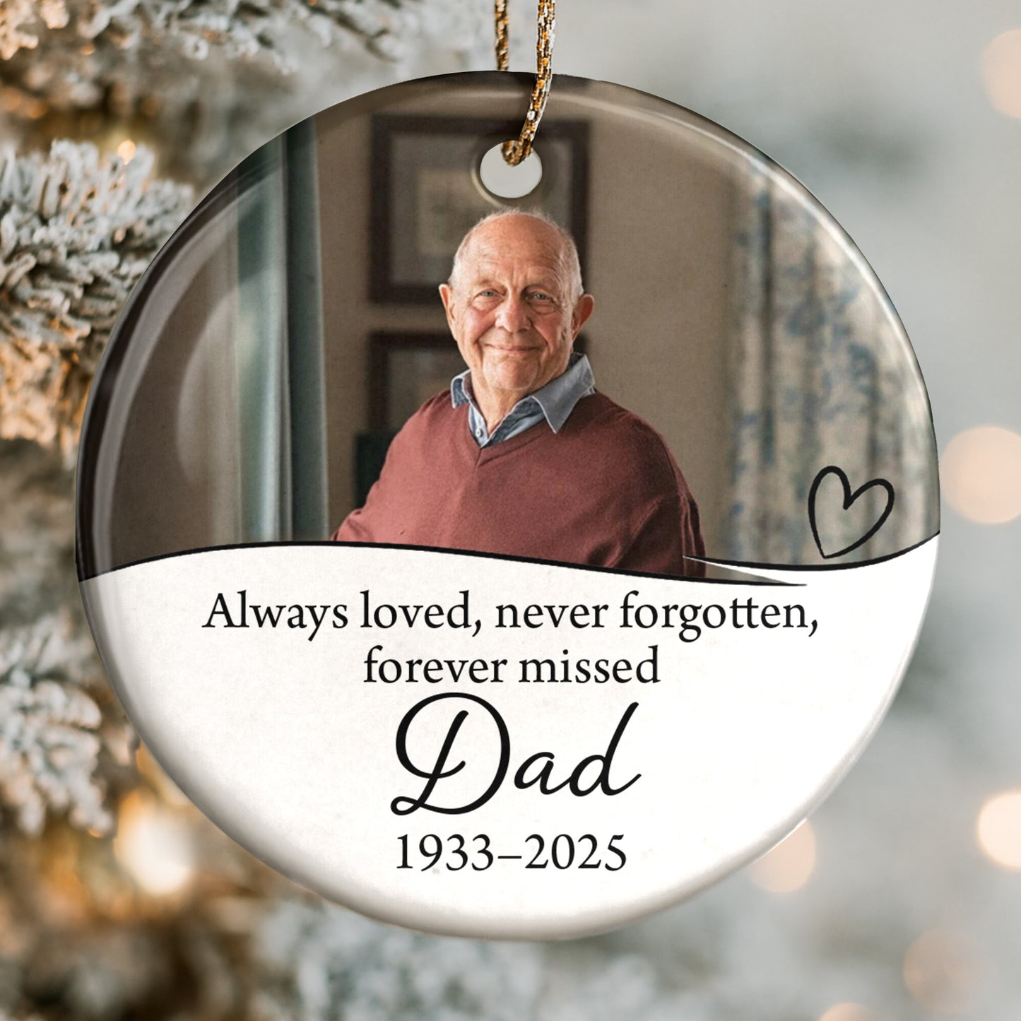 Always Loved, Never Forgotten, Portrait With Heart