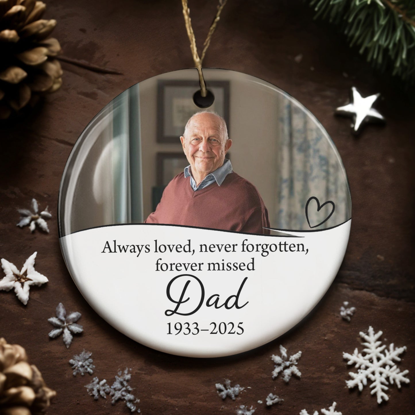 Always Loved, Never Forgotten, Portrait With Heart