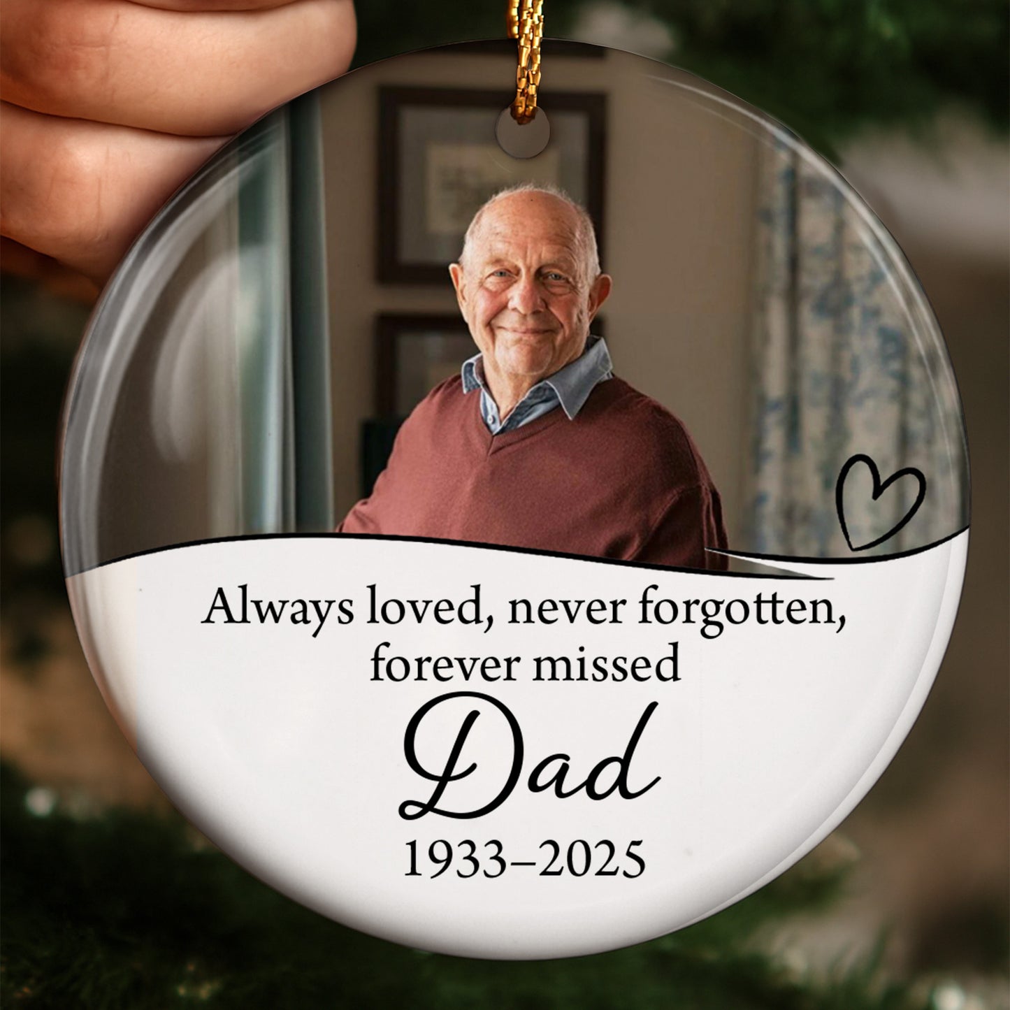 Always Loved, Never Forgotten, Portrait With Heart