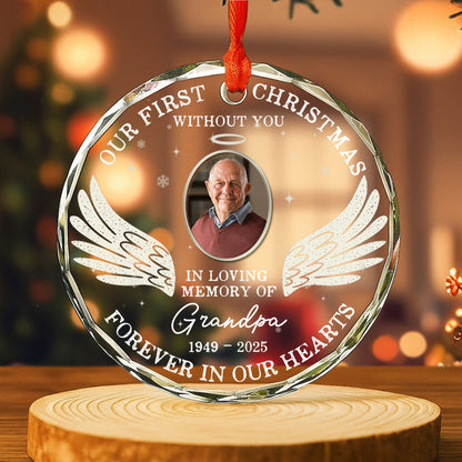 Our First Christmas Without You, Wings And Snowflakes Design