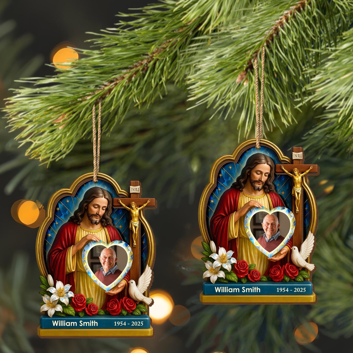 Beautiful Spiritual Depiction With Jesus And Symbols Of Peace