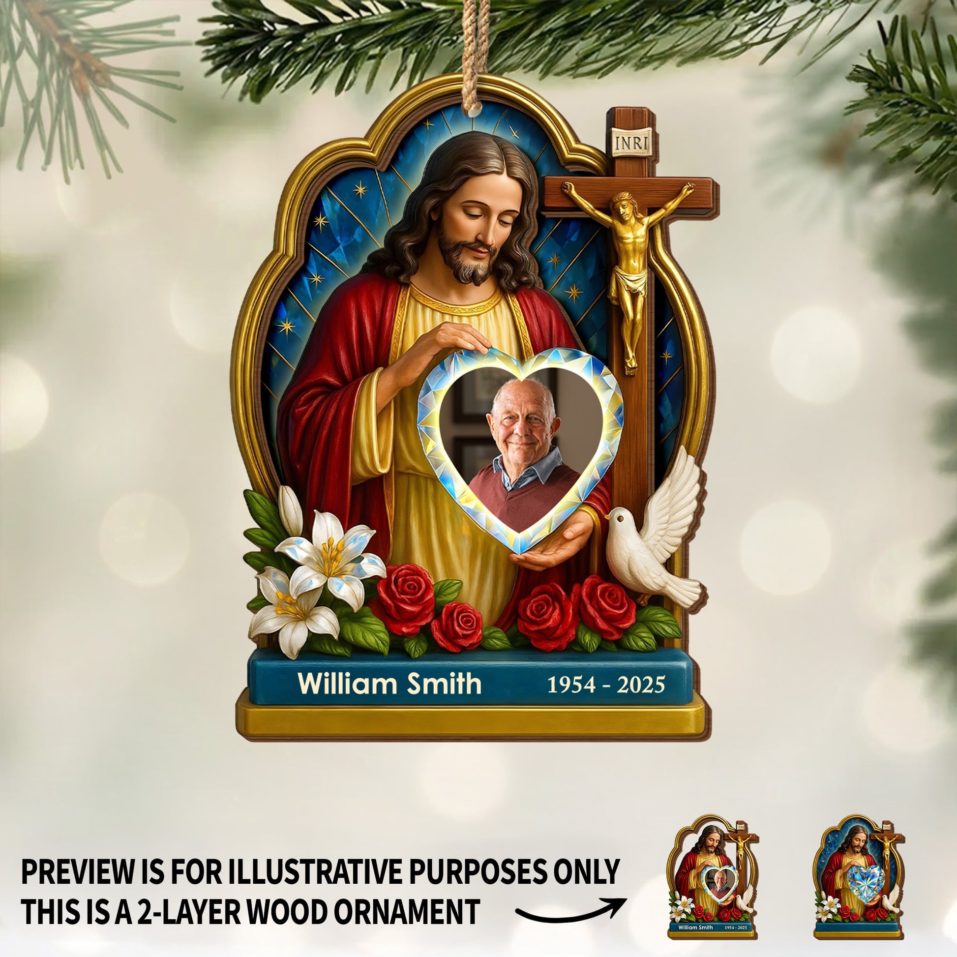 Beautiful Spiritual Depiction With Jesus And Symbols Of Peace