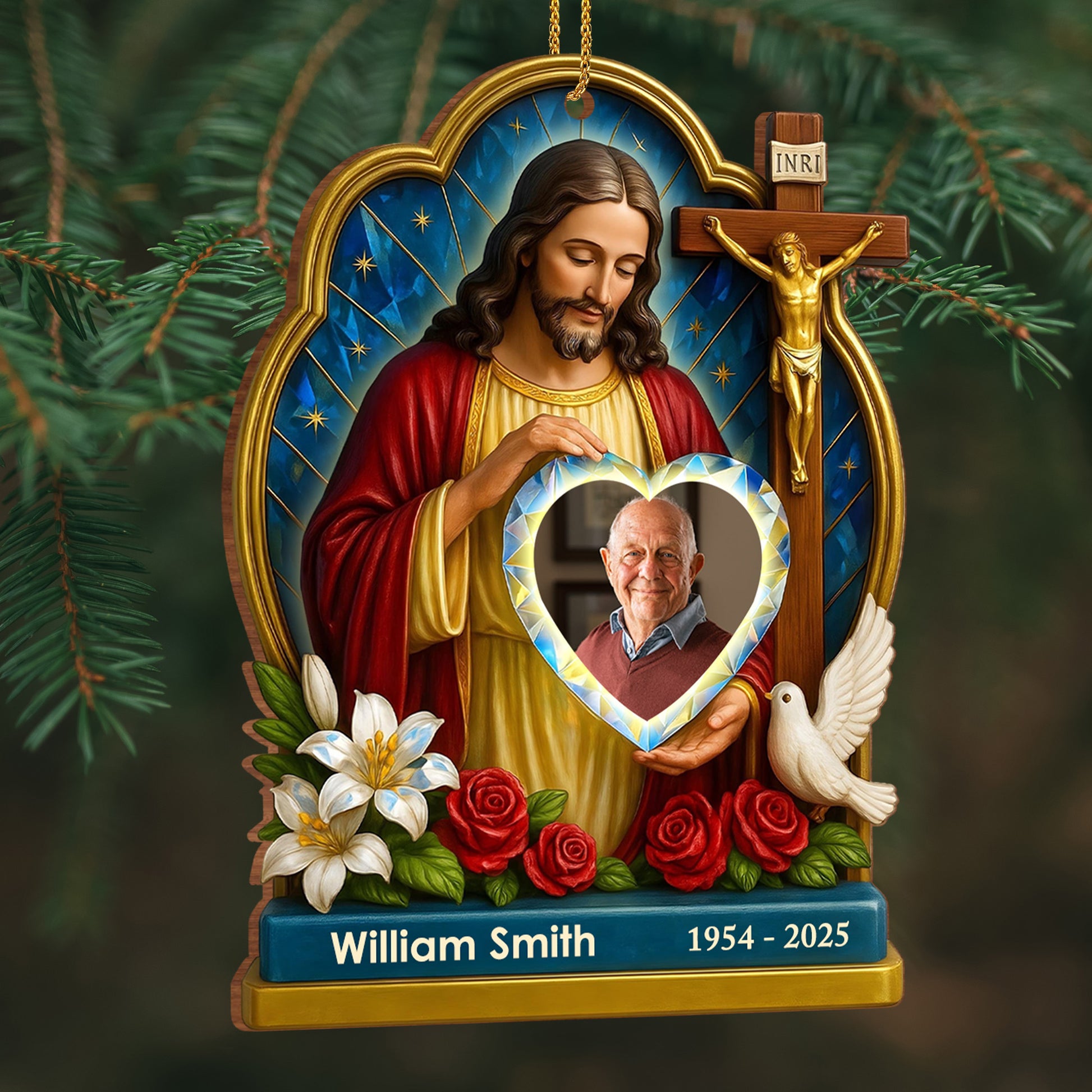 Celebrate Cherished Memories With Jesus and Floral Accents