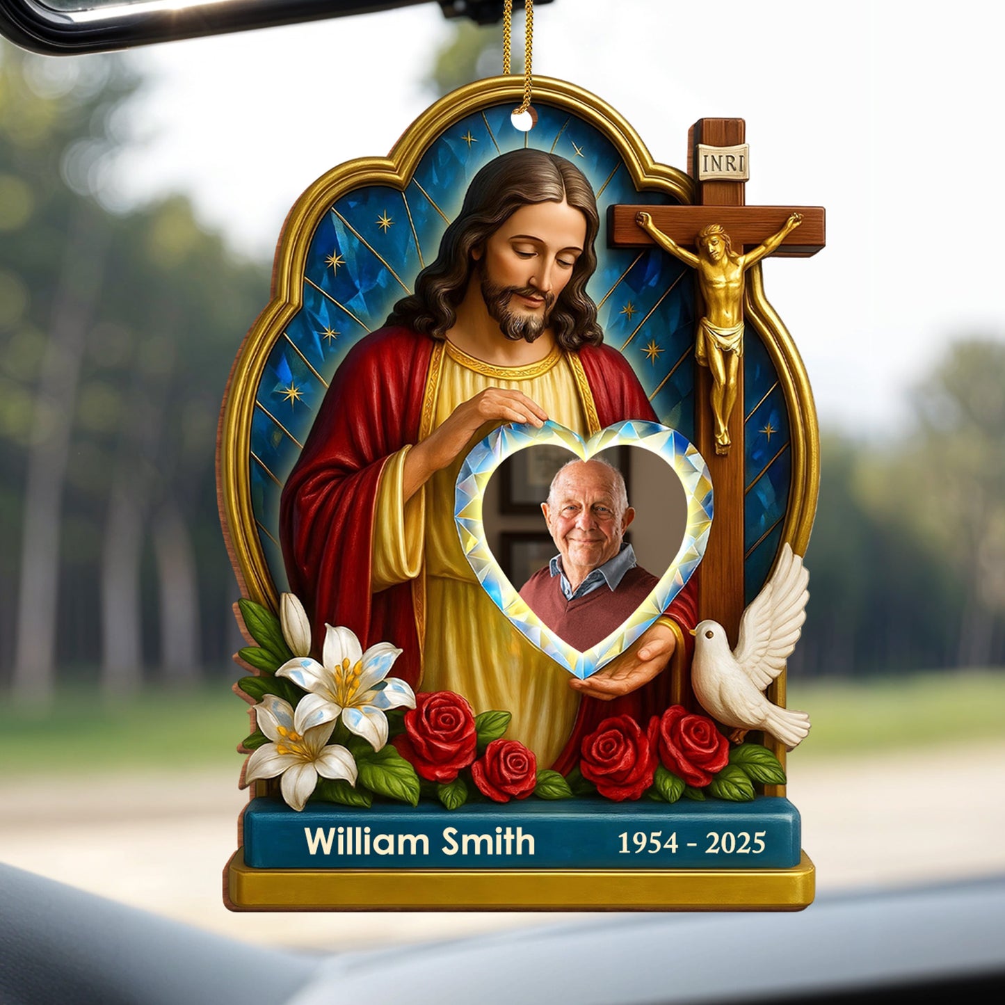 Celebrate Cherished Memories With Jesus and Floral Accents