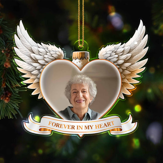 Forever in My Heart Heart and Wings Ornament