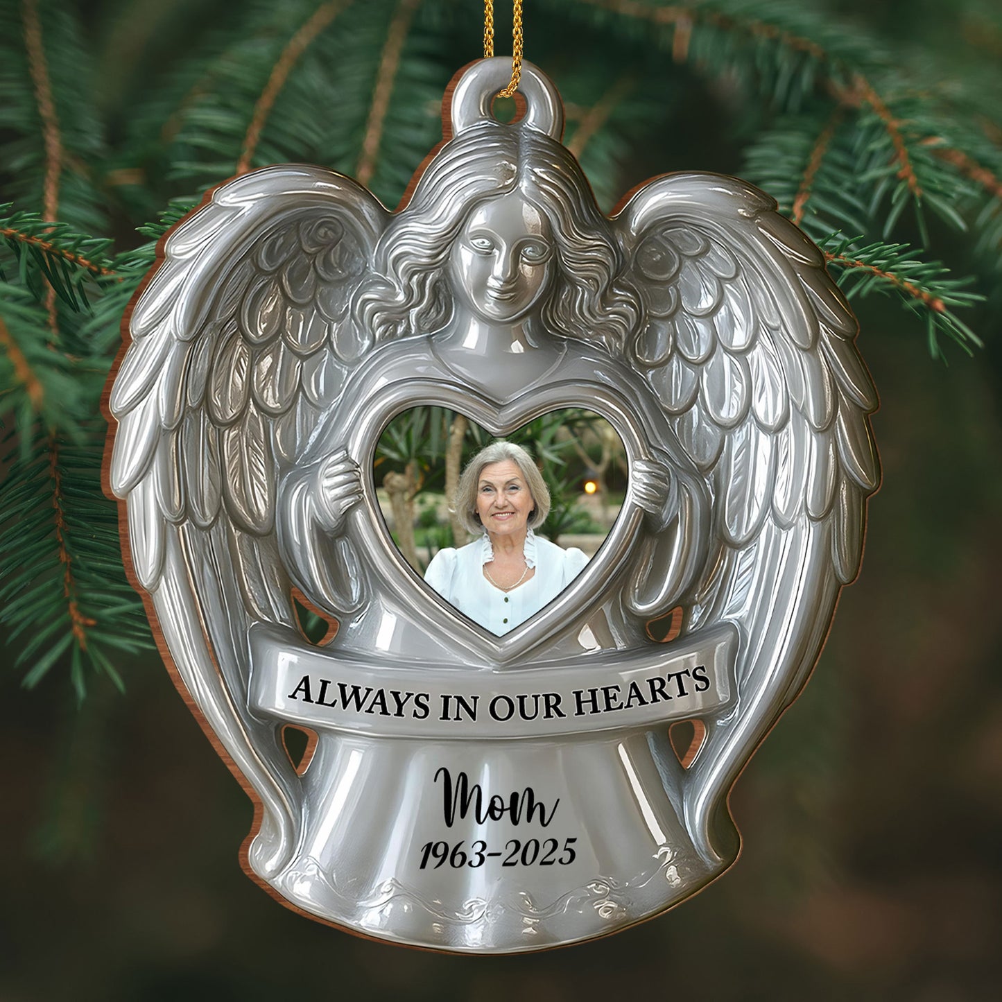 Always In Our Hearts Angel Heart Ornament