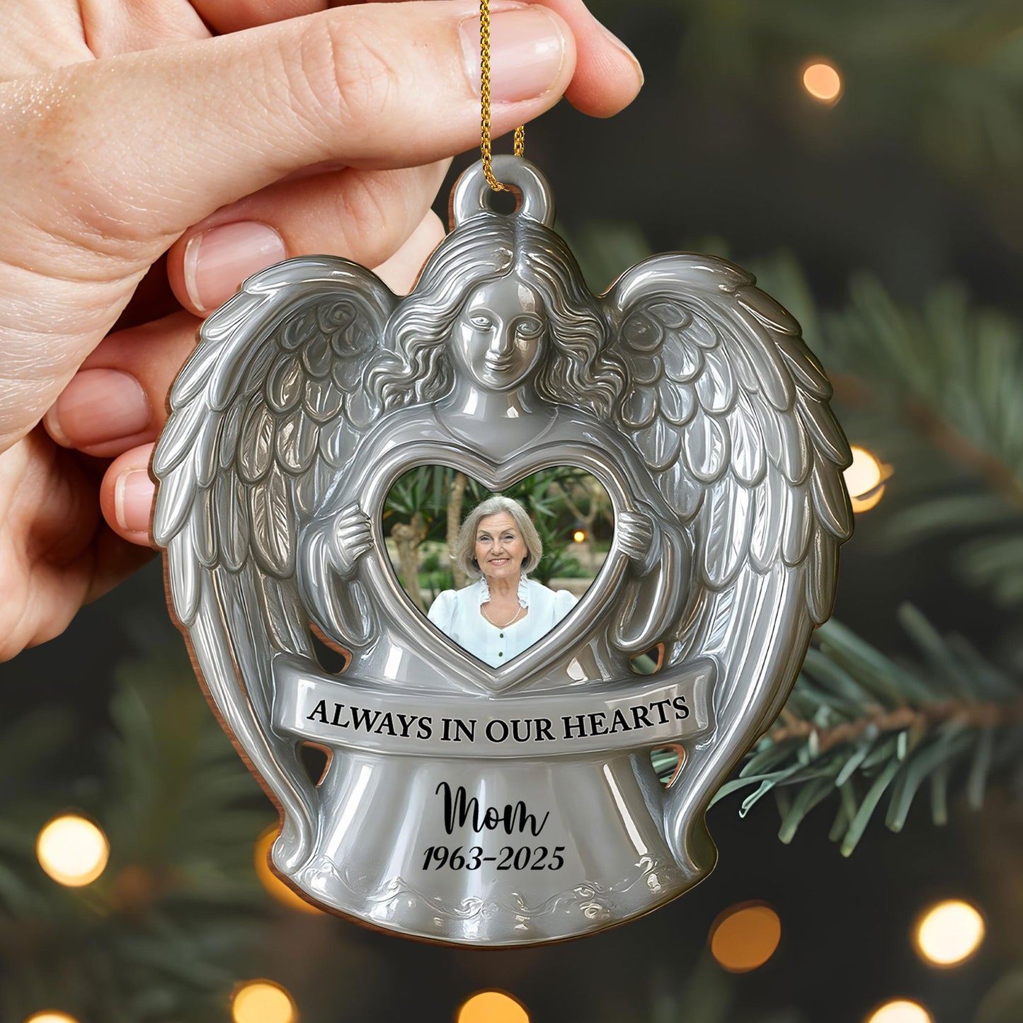 Always In Our Hearts Angel Heart Ornament