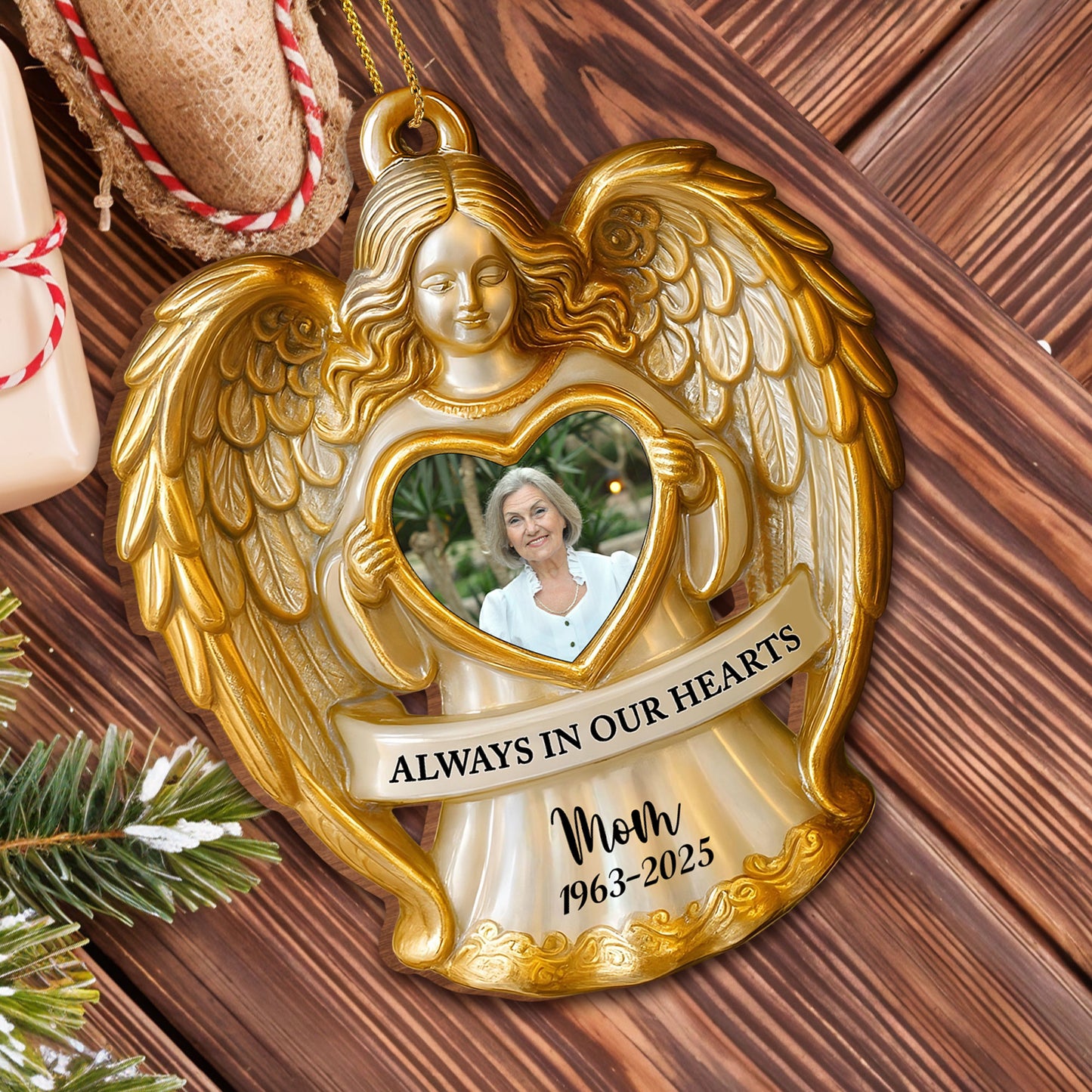 Always In Our Hearts Angel Heart Ornament