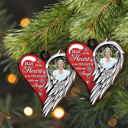 Half Of My Heart Is In Heaven With My Angel, Heart, Angel Wings