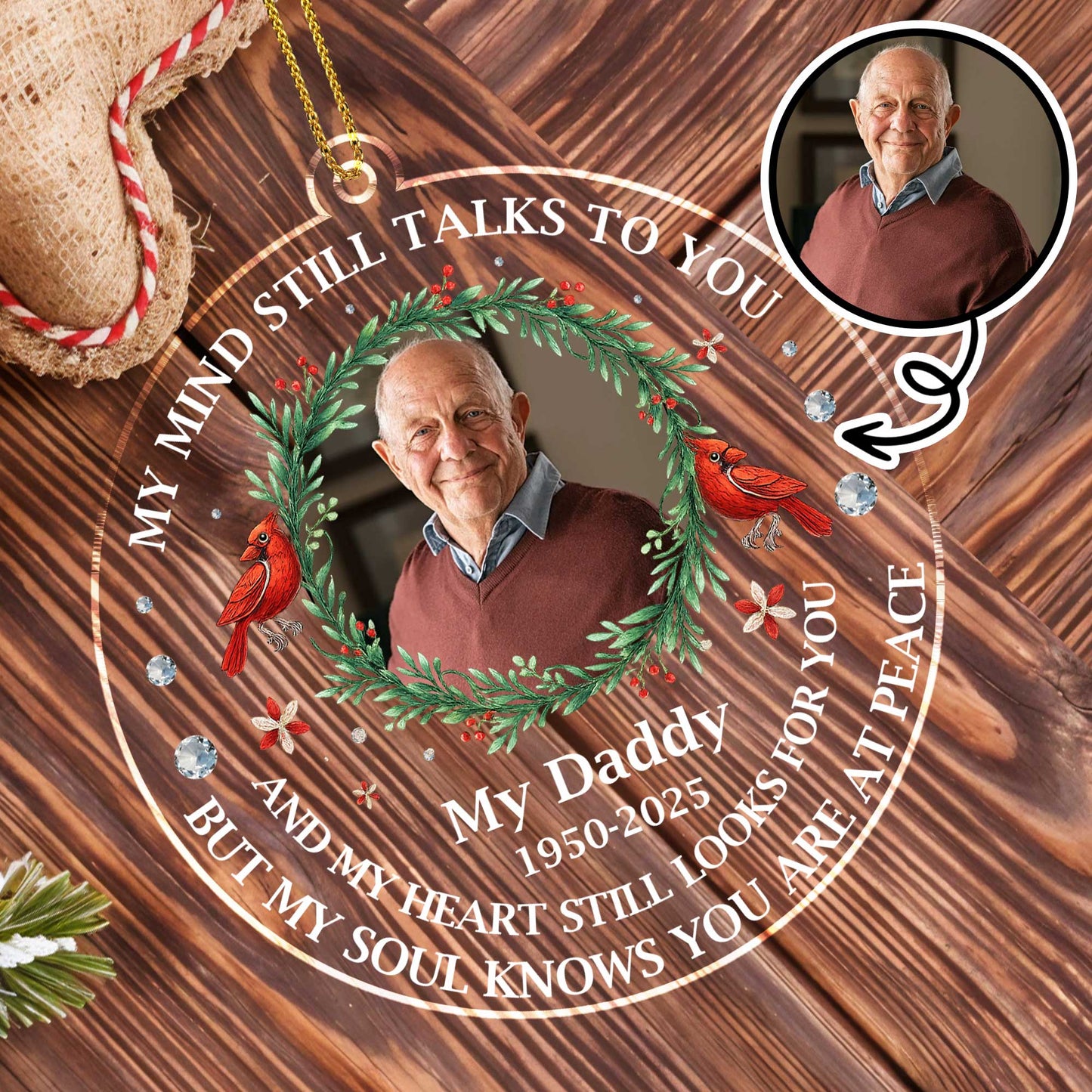 My Mind Still Talks To You, Cardinal And Tree Branches Design