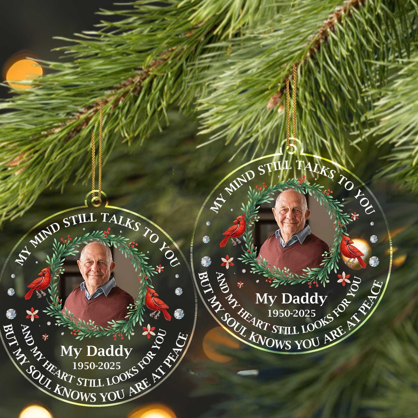 My Mind Still Talks To You, Cardinal And Tree Branches Design