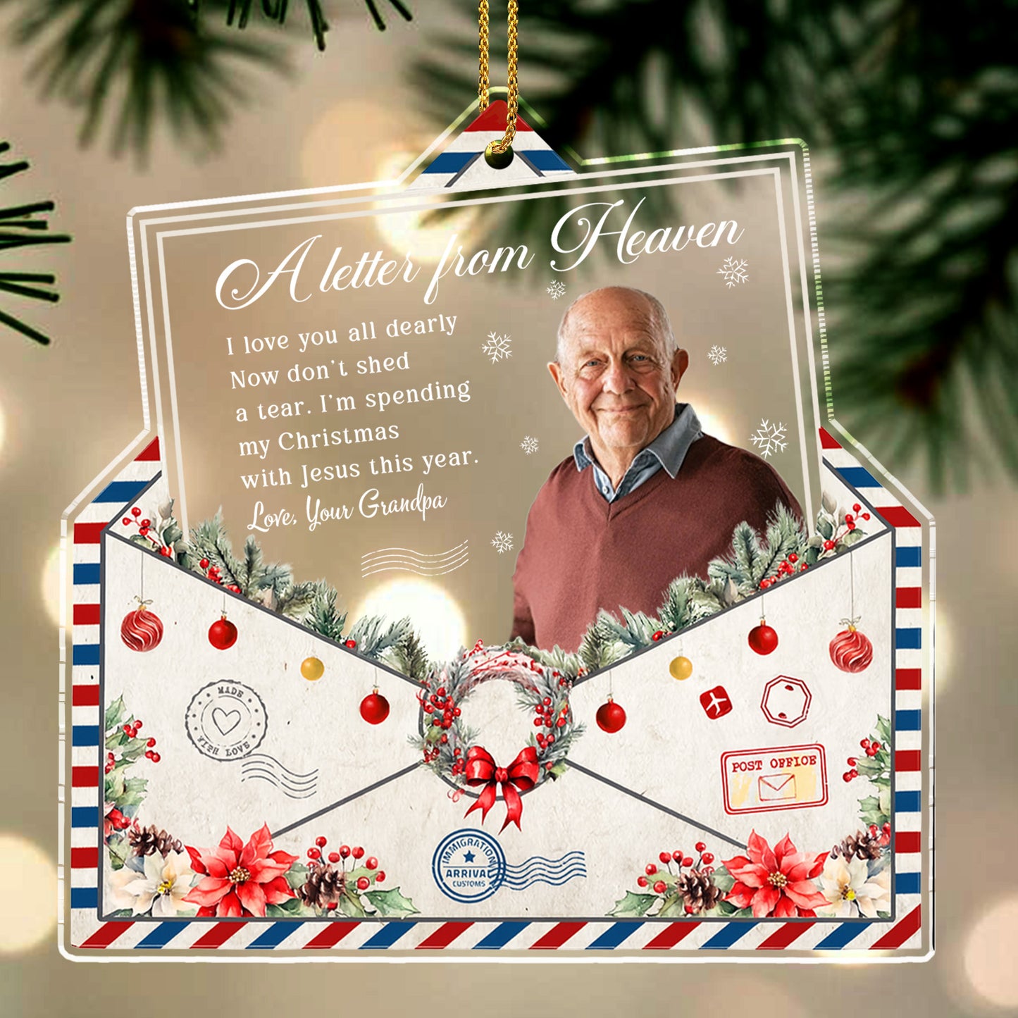 A Letter From Heaven, Envelope With Christmas Decorations