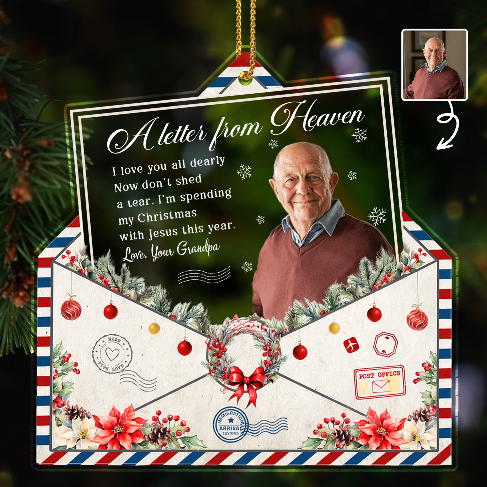 A Letter From Heaven, Envelope With Christmas Decorations