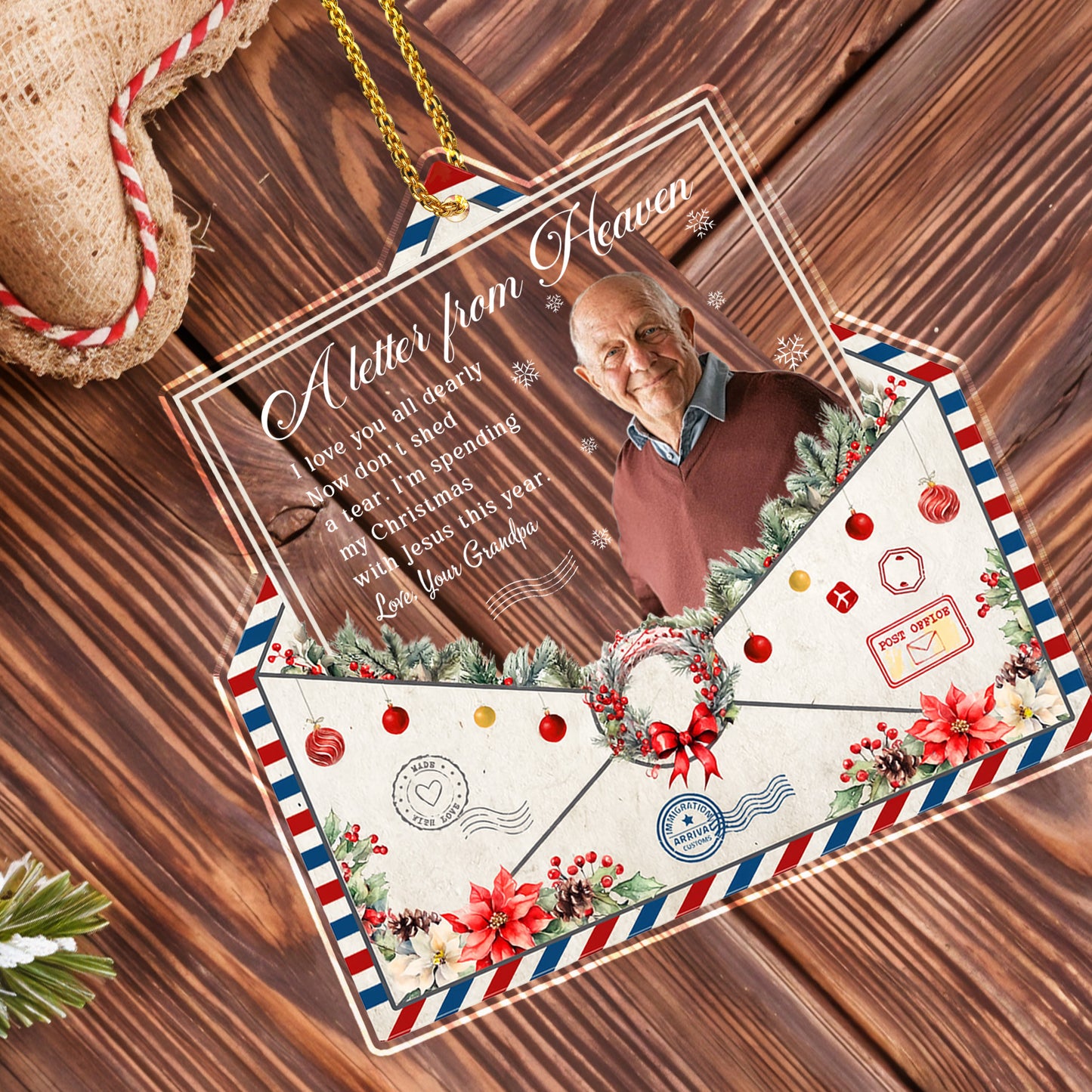 A Letter From Heaven, Envelope With Christmas Decorations