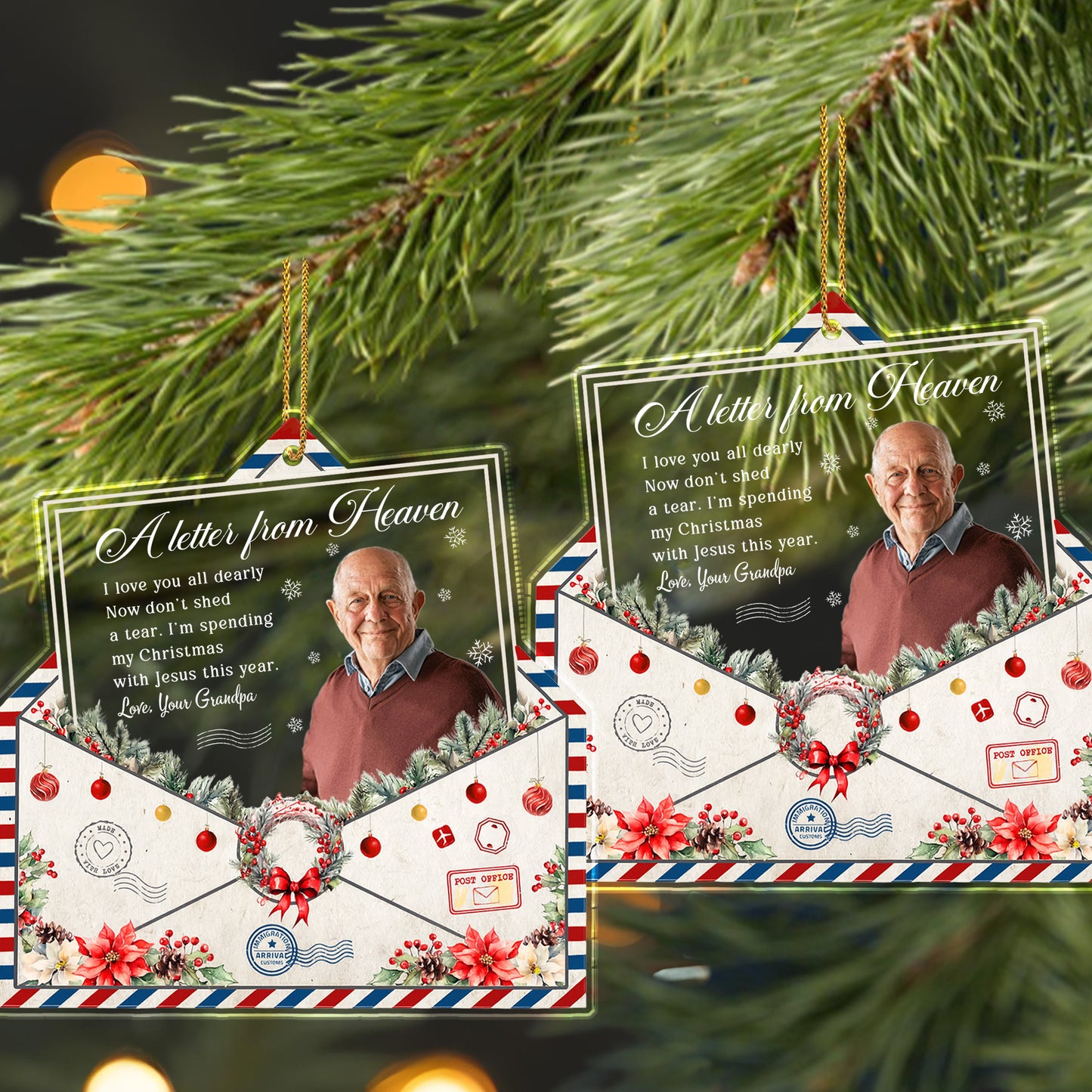 A Letter From Heaven, Envelope With Christmas Decorations