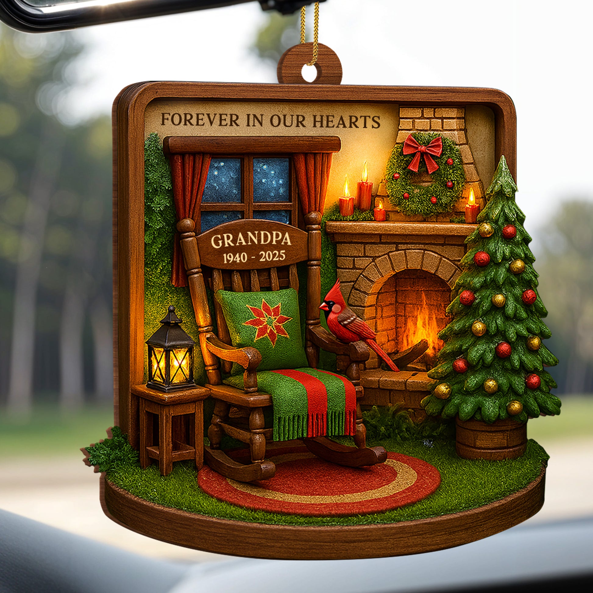 Forever In Our Hearts, Christmas Tree, Cardinal Bird