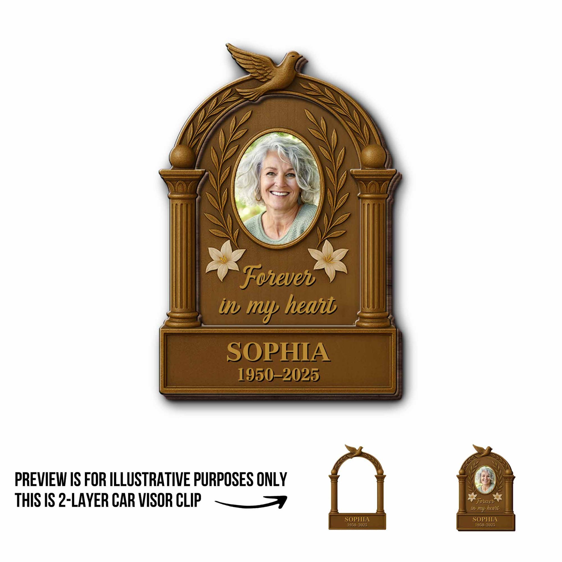 Forever In My Heart, Dove And Floral Motifs