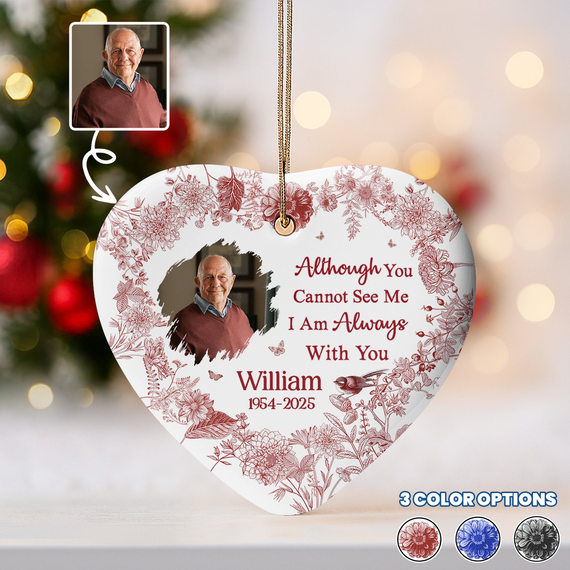 Although You Cannot See Me I Am Always With You, Flowers And Bird