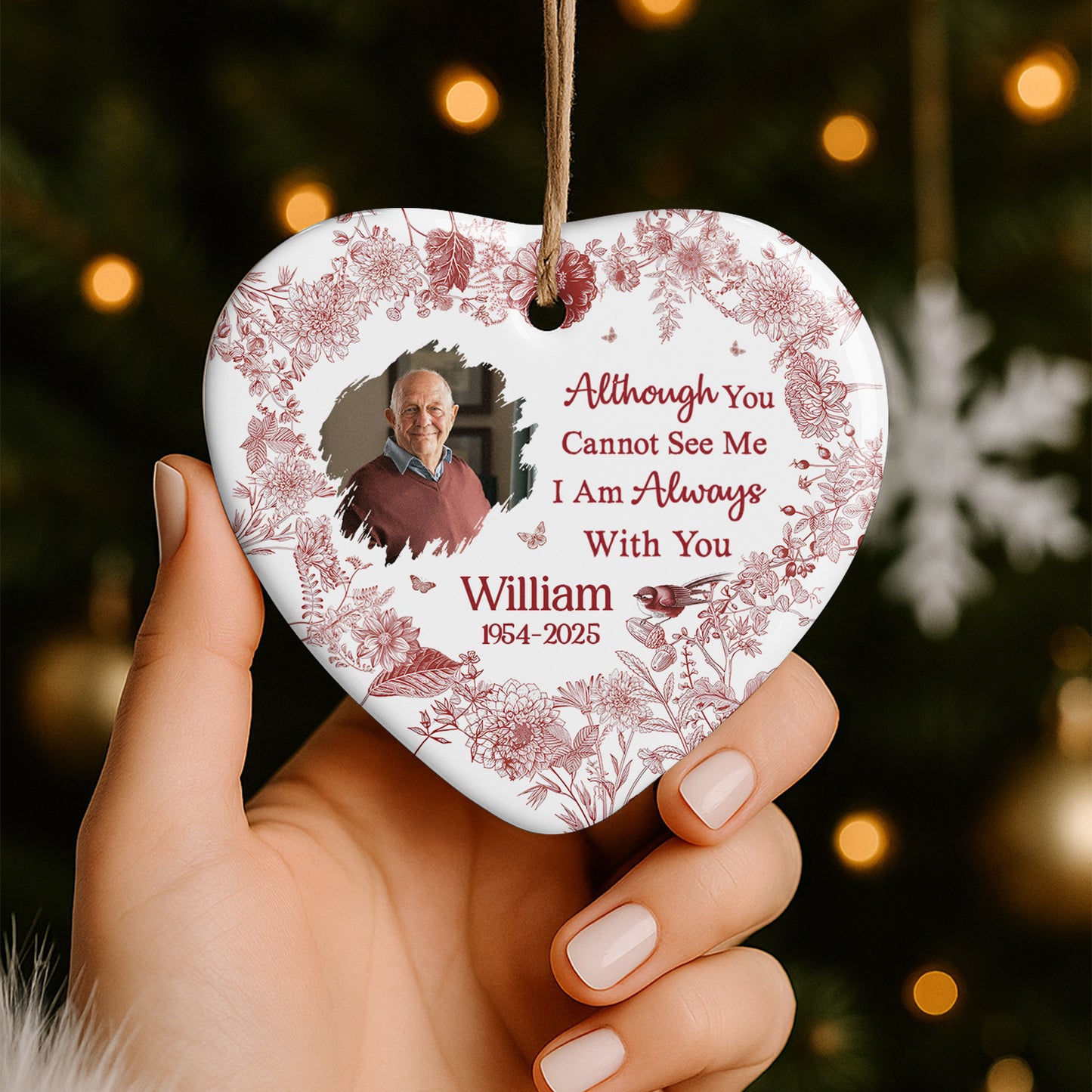 Although You Cannot See Me I Am Always With You, Flowers And Bird