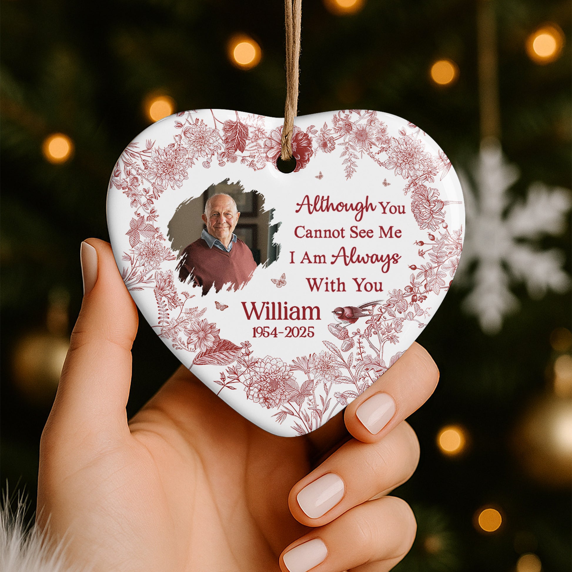 Although You Cannot See Me I Am Always With You, Flowers And Bird