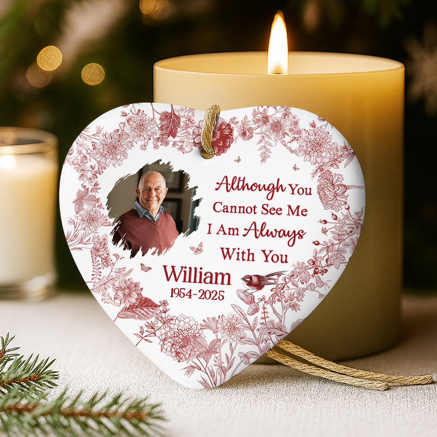 Although You Cannot See Me I Am Always With You, Flowers And Bird