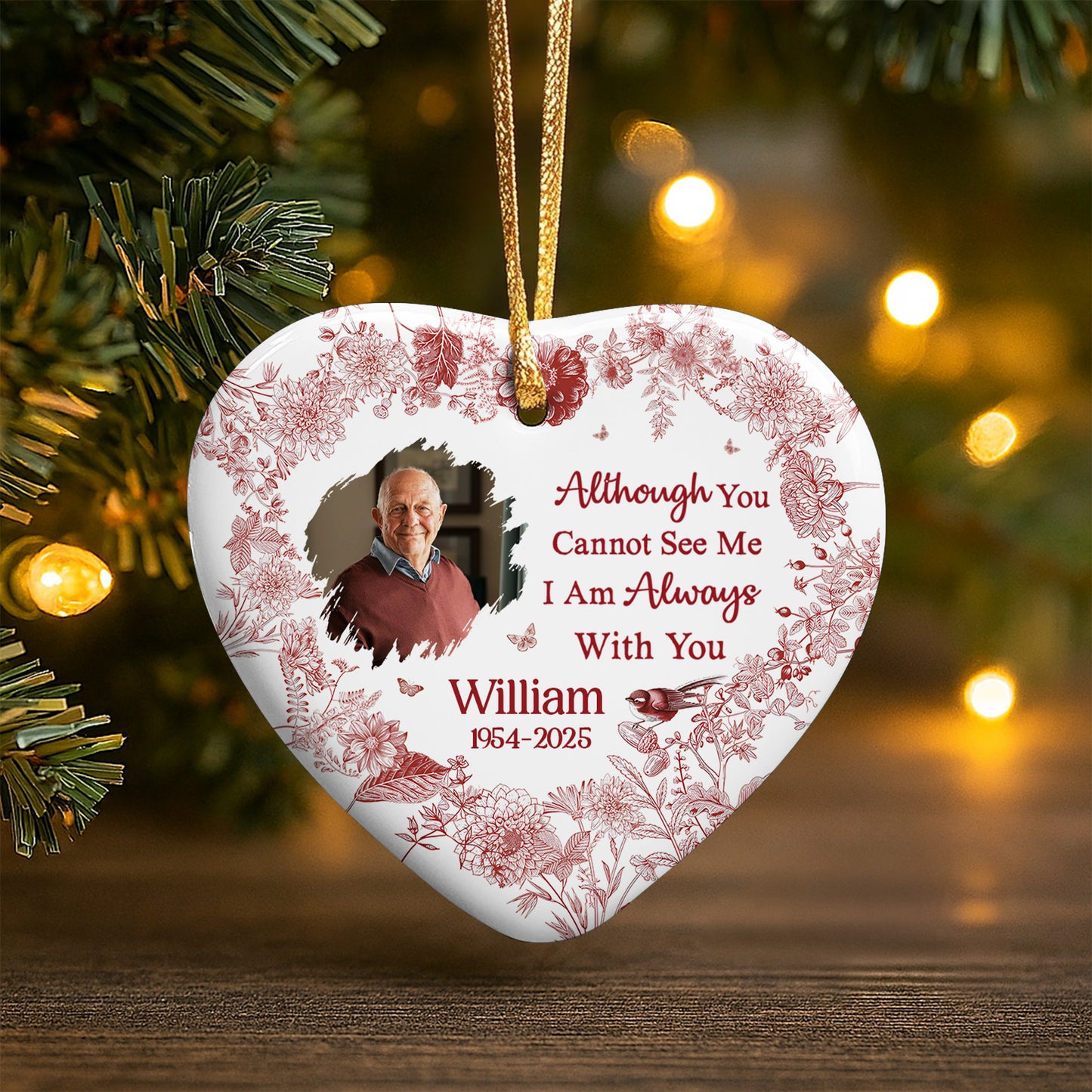 Although You Cannot See Me I Am Always With You, Flowers And Bird