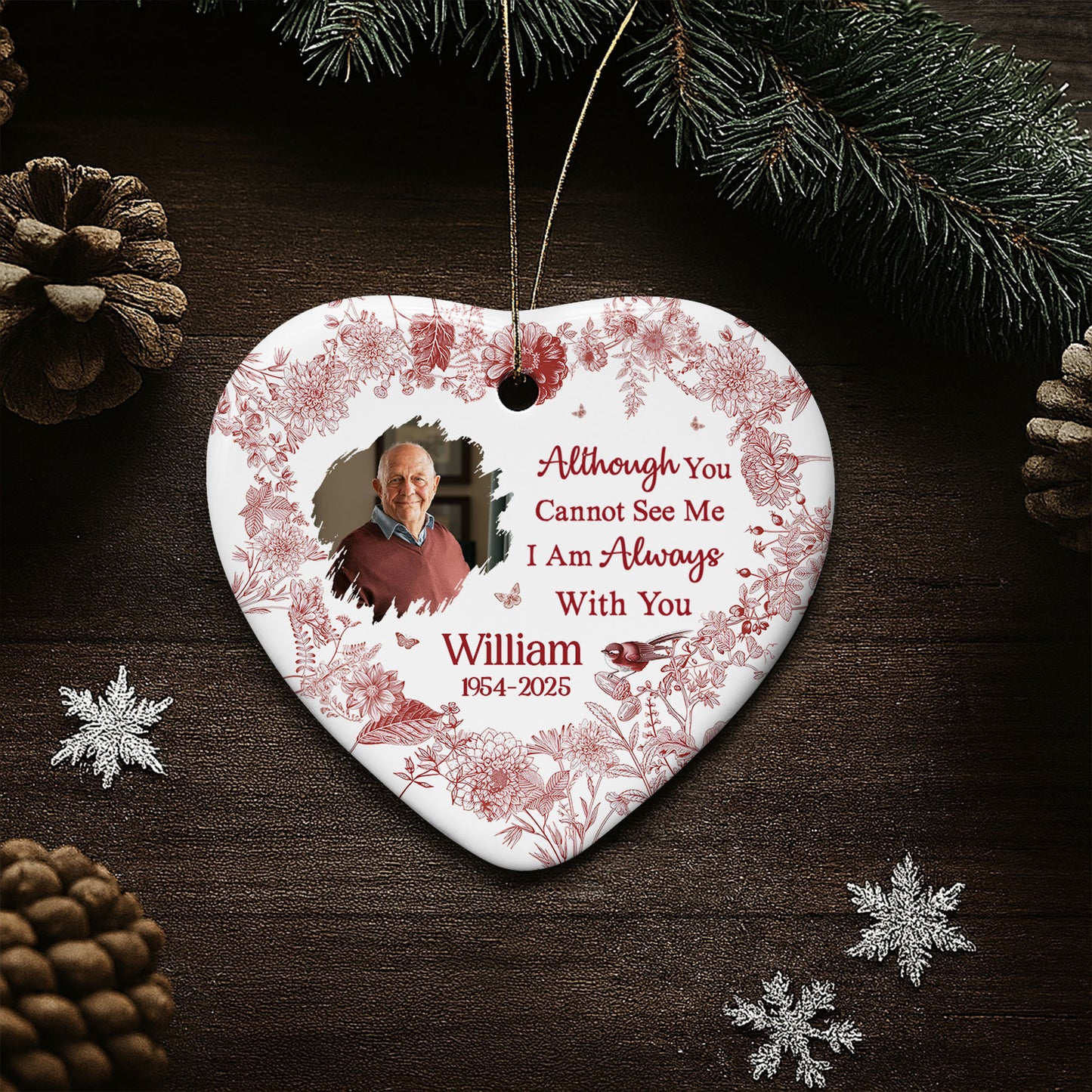 Although You Cannot See Me I Am Always With You, Flowers And Bird