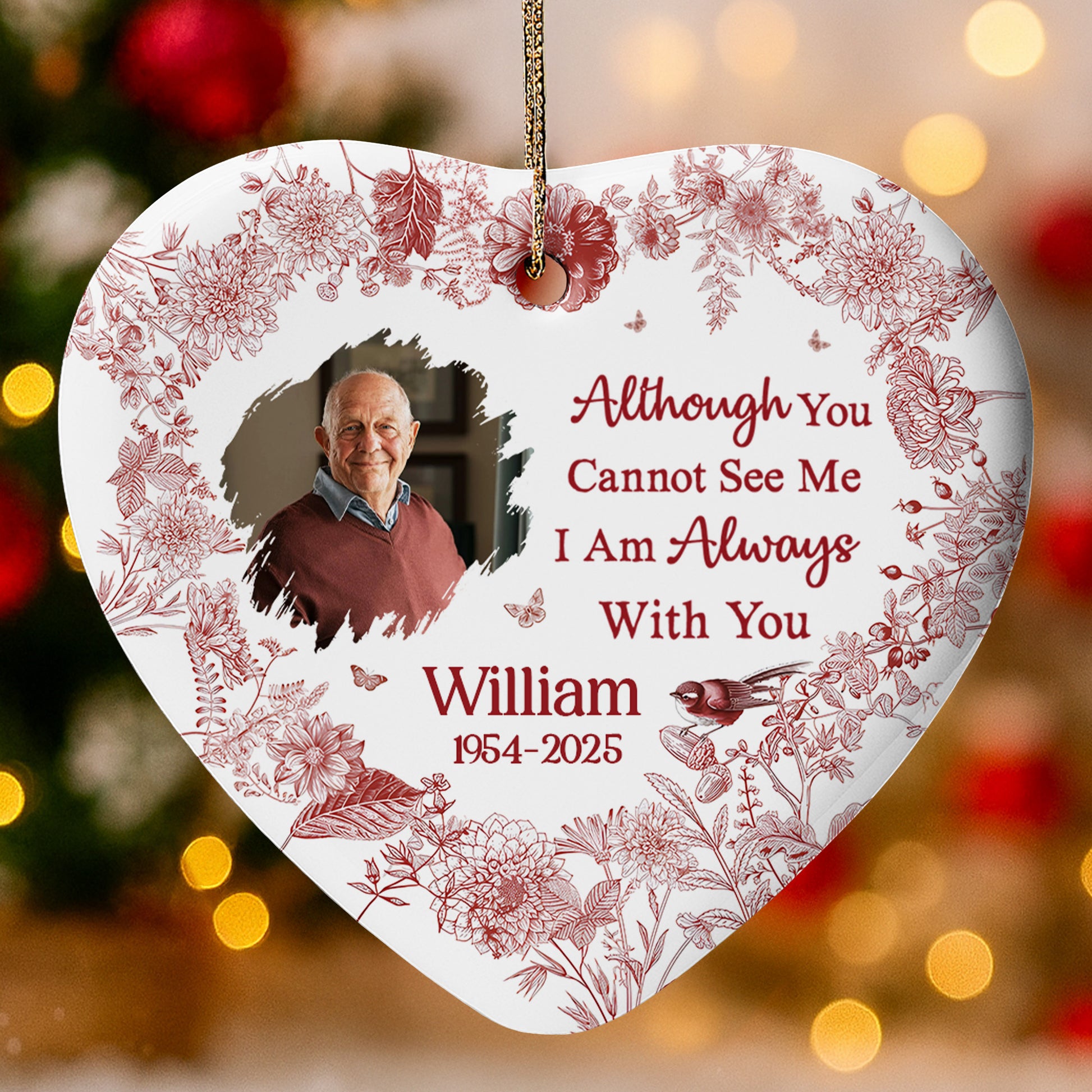 Although You Cannot See Me I Am Always With You, Flowers And Bird