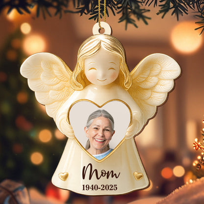 Cherish Special Memories With Angel Heart Photo Ornament