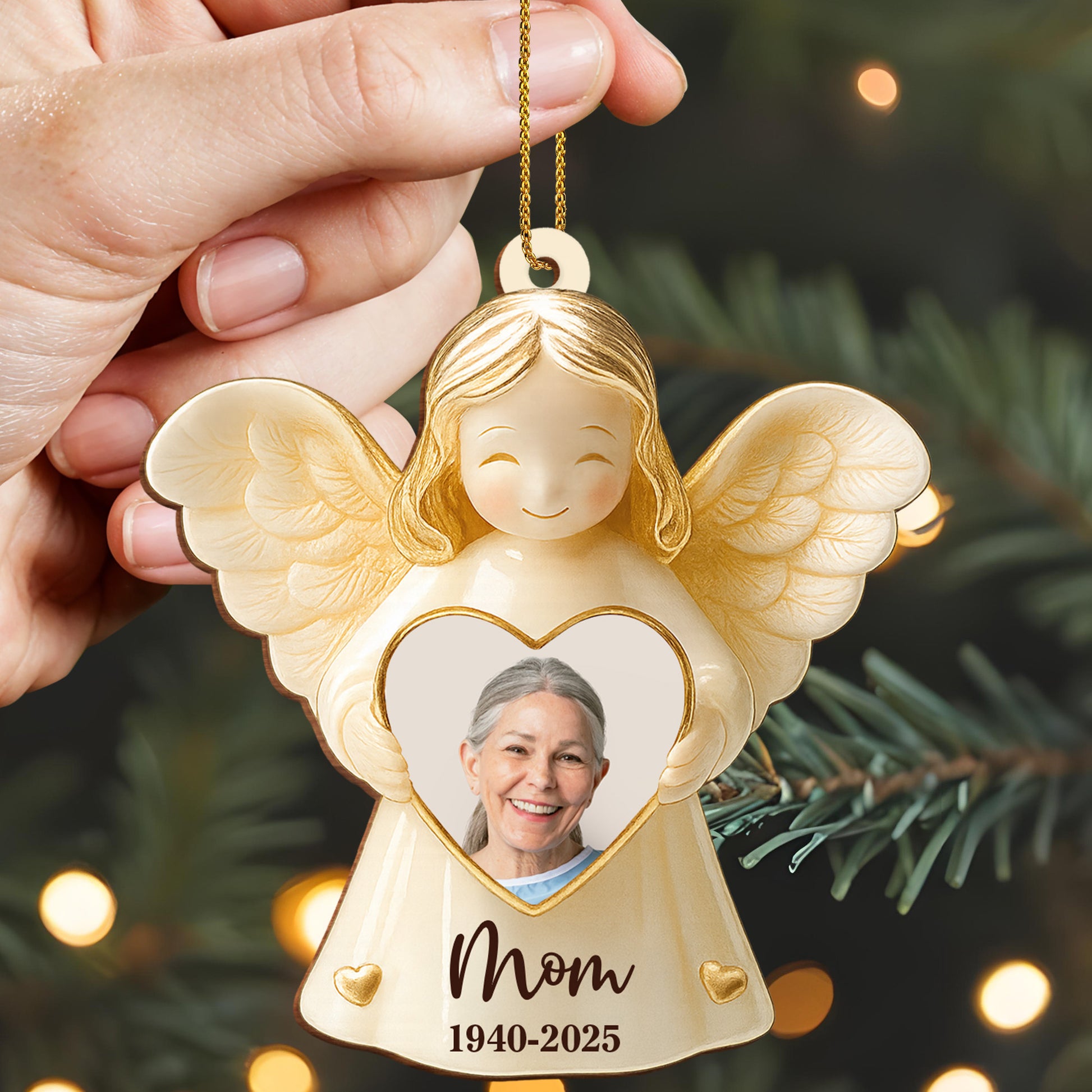 Cherish Special Memories With Angel Heart Photo Ornament