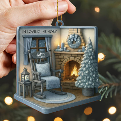 In Loving Memory Rocking Chair And Fireplace