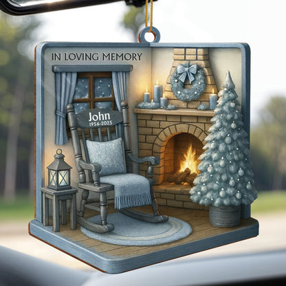 In Loving Memory Rocking Chair And Fireplace