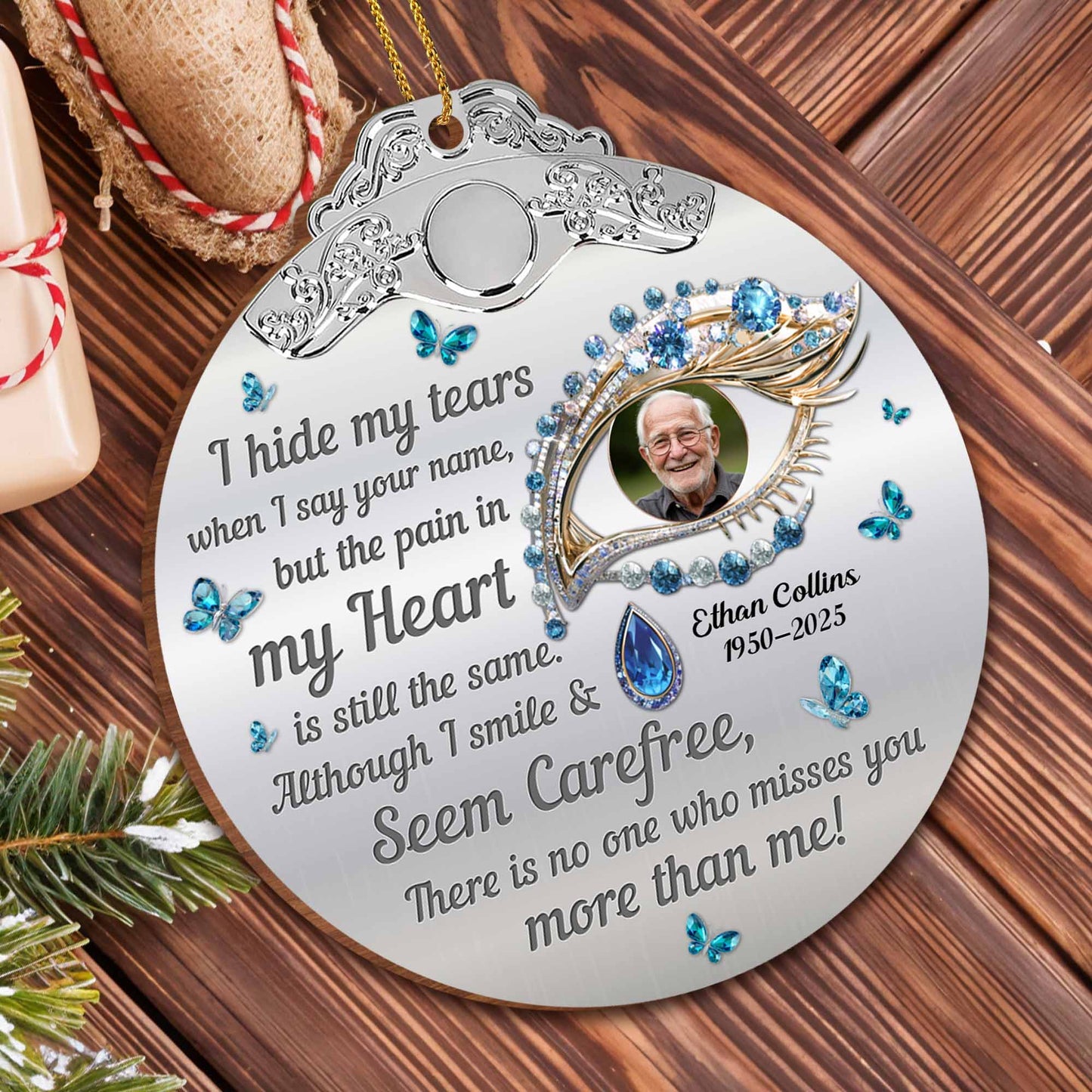 I Hide My Tears When I Say Your Name, Heart and Butterflies Design