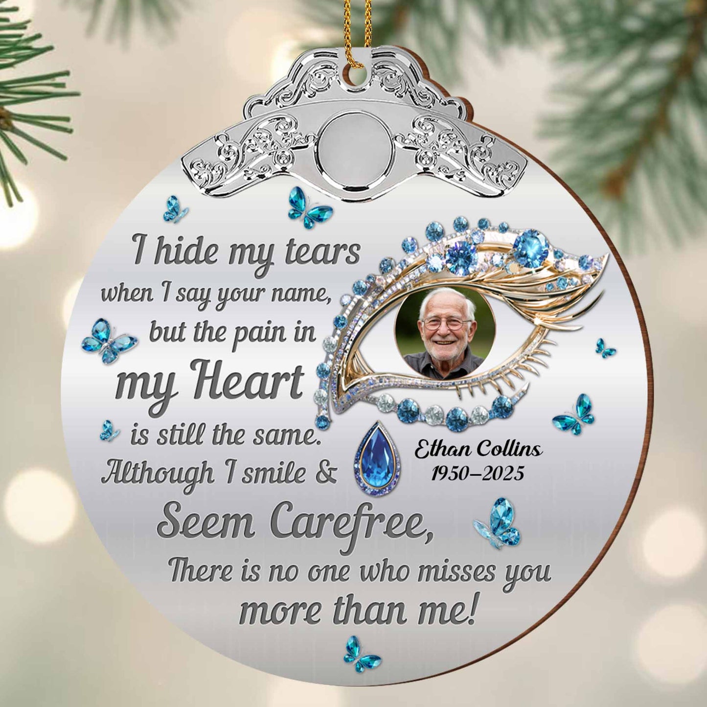 I Hide My Tears When I Say Your Name, Heart and Butterflies Design