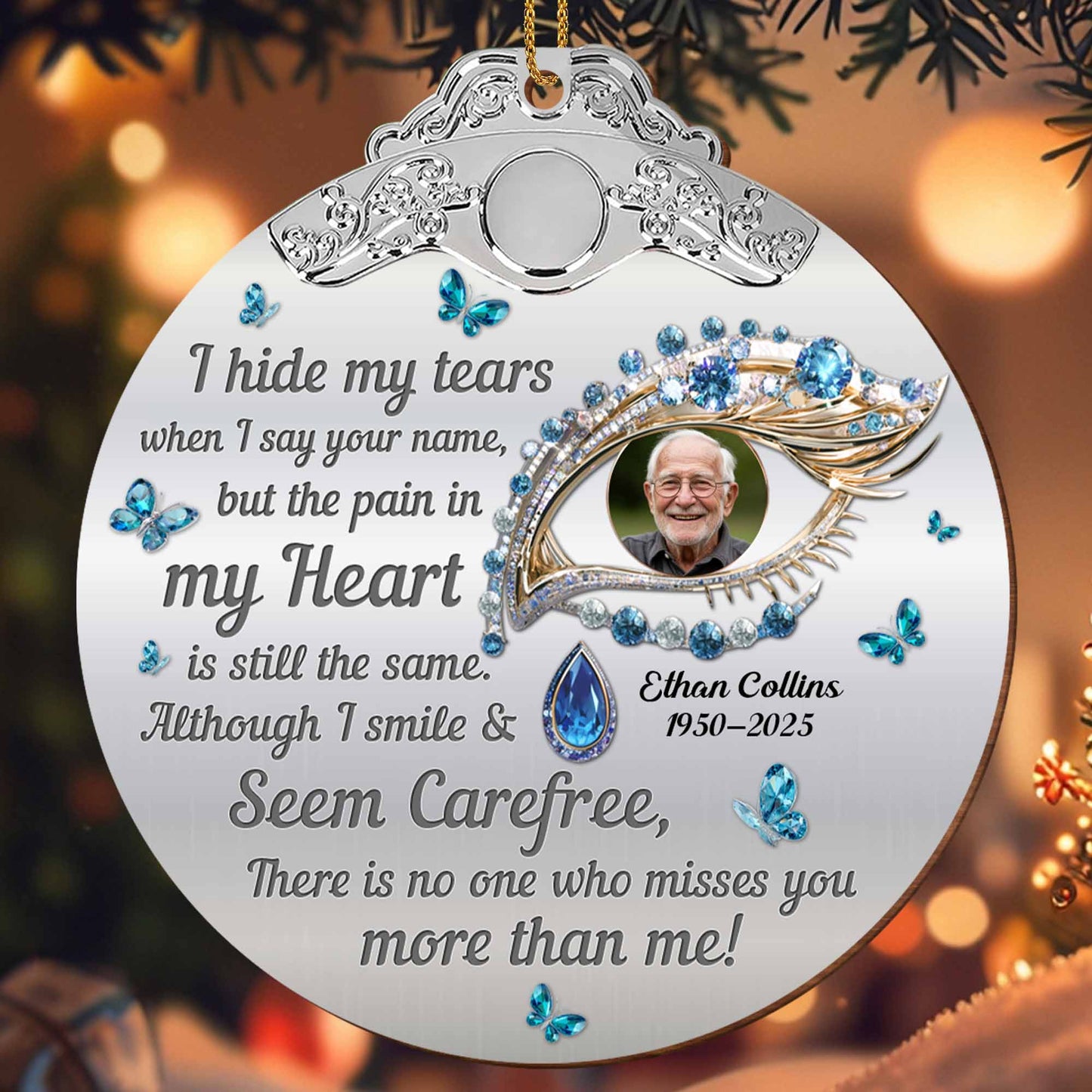 I Hide My Tears When I Say Your Name, Heart and Butterflies Design