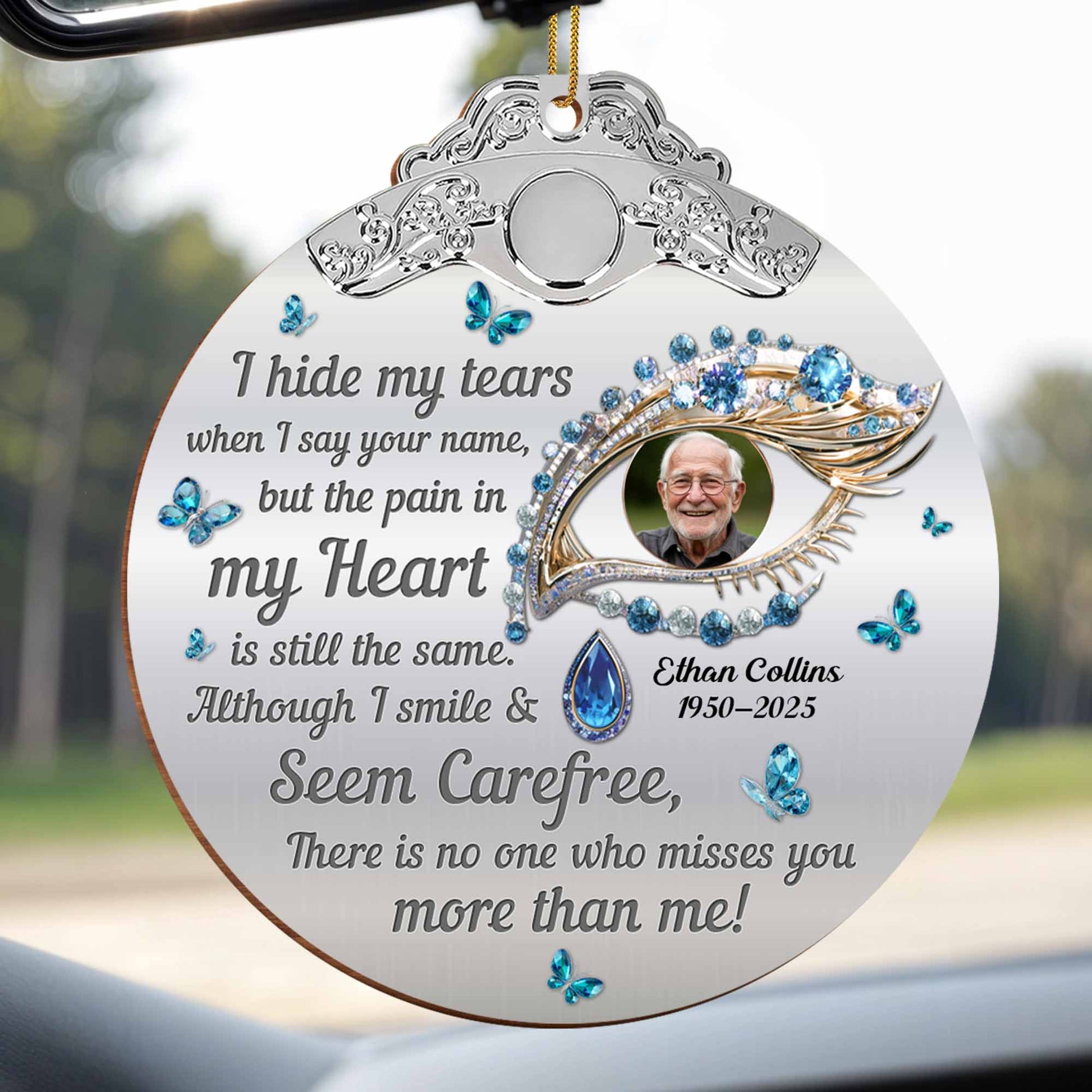 I Hide My Tears When I Say Your Name, Heart and Butterflies Design