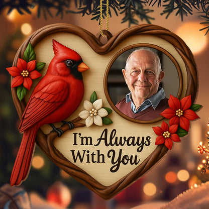 I'm Always With You, Cardinal And Heart-Shaped Frame