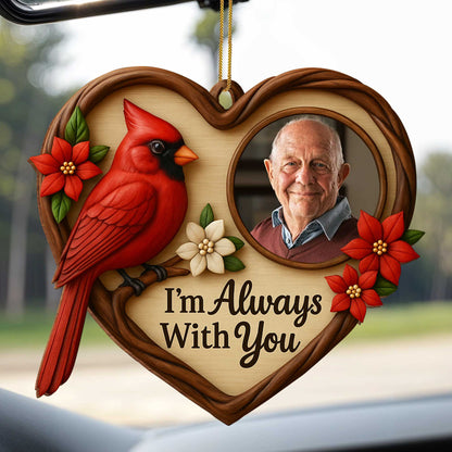 I'm Always With You, Cardinal And Heart-Shaped Frame
