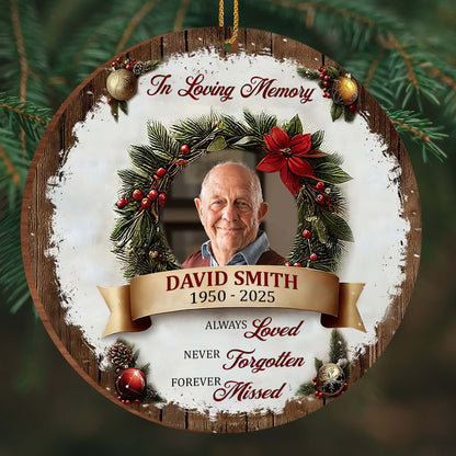 À la douce mémoire de quelqu'un que vous aimez toujours, que vous regretterez à jamais - Ornement en bois personnalisé, forme personnalisée - HME310_WDO