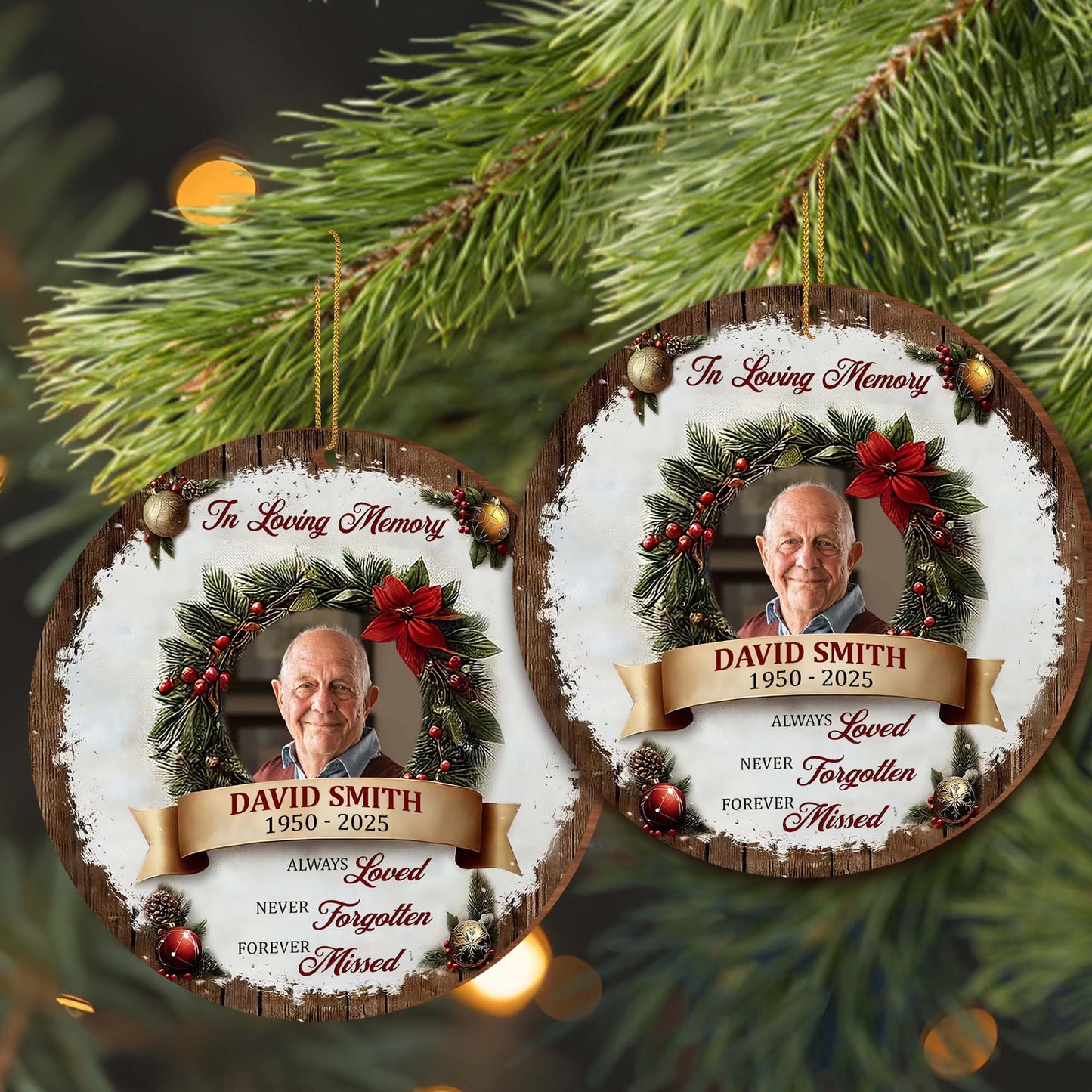 À la douce mémoire de quelqu'un que vous aimez toujours, que vous regretterez à jamais - Ornement en bois personnalisé, forme personnalisée - HME310_WDO