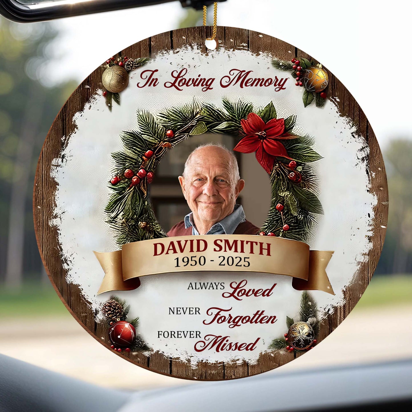 À la douce mémoire de quelqu'un que vous aimez toujours, que vous regretterez à jamais - Ornement en bois personnalisé, forme personnalisée - HME310_WDO